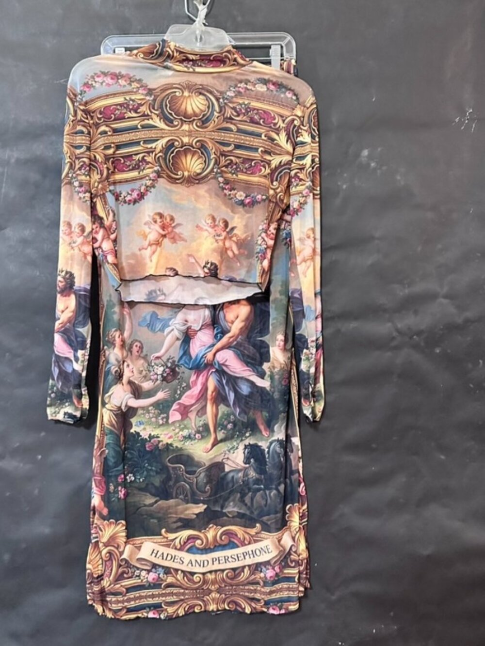 Conceptual Subculture Baroque Mesh See Thru Outfit Mythology Cherub Skirt Top - Picture 6 of 10
